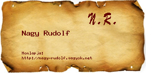 Nagy Rudolf névjegykártya